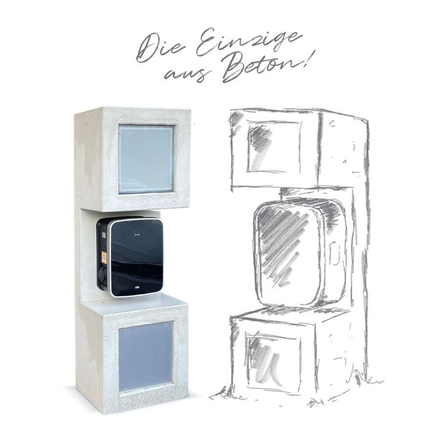 Die passende Wall zu Ihrer Box. Stabil, witterungsbeständig und individualisierbar: Das ist eDOCK1 - die herstellerunabhängige Betonstele im stylischen Industrie-Chic für Ihre Wallbox inklusive Anfahrschutz. eDOCK1 for emobility - Betonsystem für Wallboxen Die passende Wall zu Ihrer Box. Stabil, witterungsbeständig und individualisierbar: Das ist eDOCK1 - die herstellerunabhängige Betonstele im stylischen Industrie-Chic für Ihre Wallbox inklusive Anfahrschutz. eDOCK1 for emobility - Betonsystem für Wallboxen